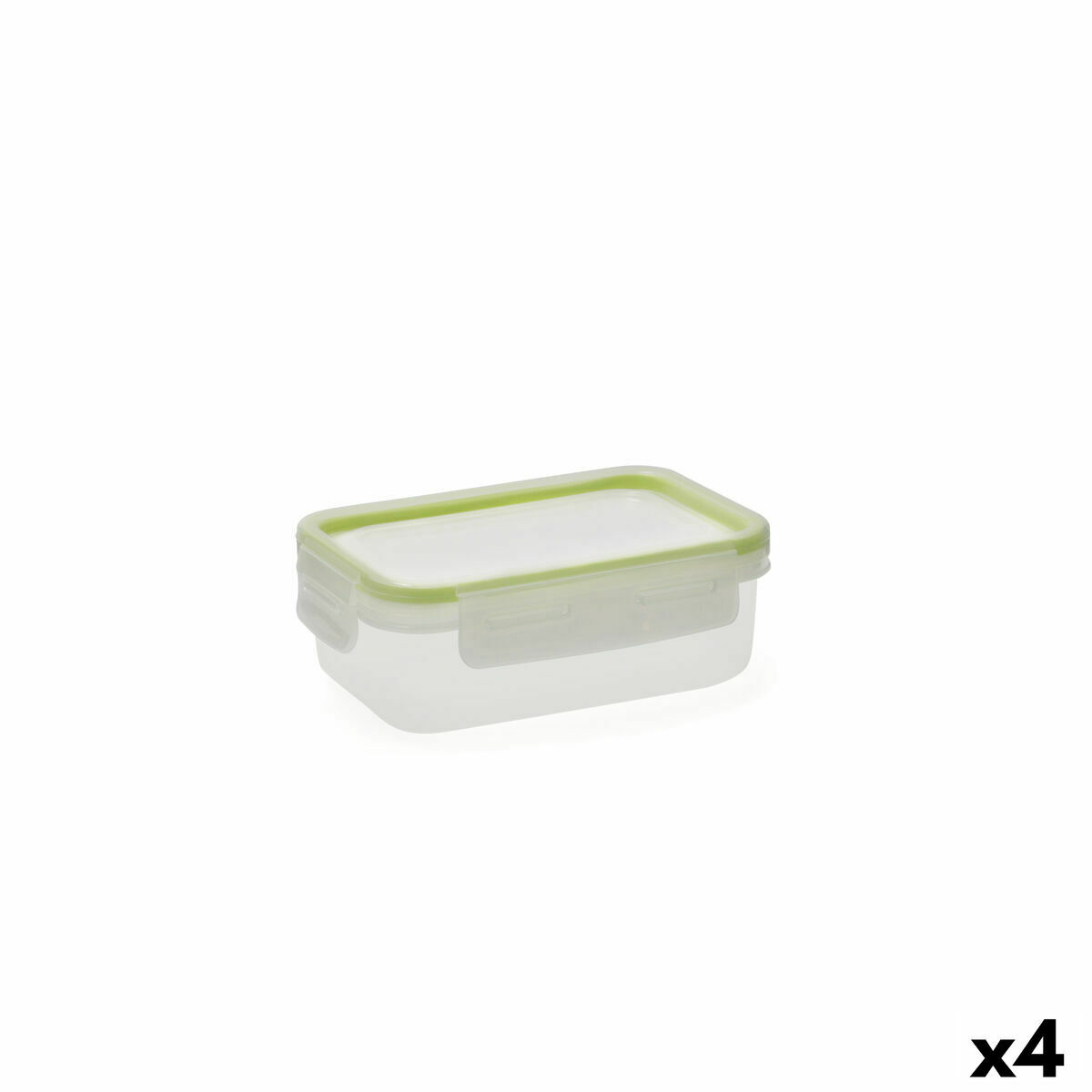Lunchbox Quid Greenery Transparant Plastic 475 ml (4 Stuks) (Pack 4x)
